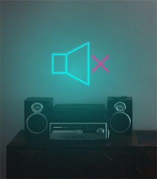 Lautsprecher stumm Symbol LED-Neonschild für Wohnzimmer Studio