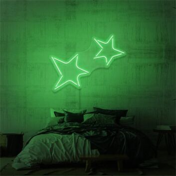 zwei Sterne LED-Neonschild Schlafzimmer Wohnzimmer