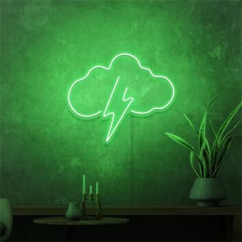 Wolke mit Blitz LED-Neonschild Wohnzimmer Büro