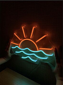 Sonnenuntergang über dem Meer LED-Neonschild Wohnzimmer Schlafzimmer