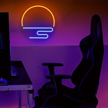 Sonnenuntergang über dem Meer LED-Neonschild Wohnzimmer Bar