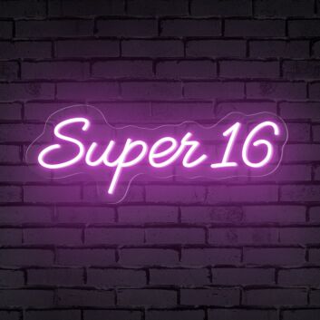 Super 16 LED-Neonschild Geburtstag Party