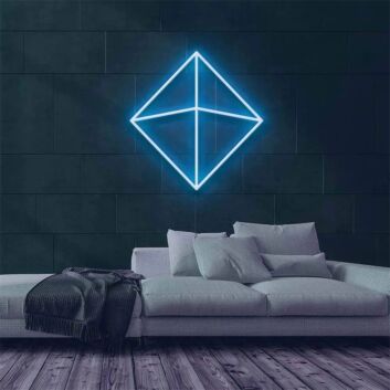 Diamantform LED-Neonschild Wohnzimmer Büro