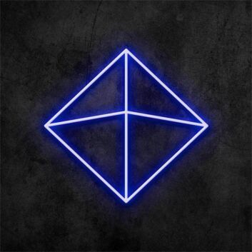 Diamantform LED-Neonschild Wohnzimmer Büro