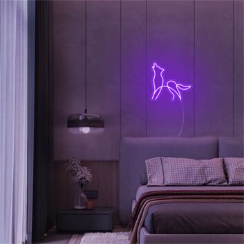 Heulender Wolf LED-Neonschild Schlafzimmer Wohnzimmer