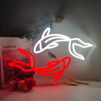 Koi Fische LED-Neonschild Wohnzimmer Gaming