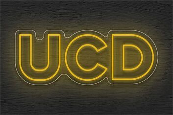 UCD LED Neonschild als modernes Wandlicht