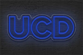 UCD LED Neonschild als modernes Wandlicht