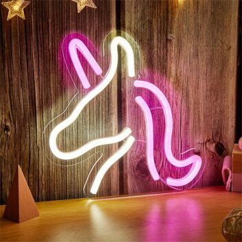 Einhornkopf LED-Neonschild für Kinderzimmer Wohnzimmer
