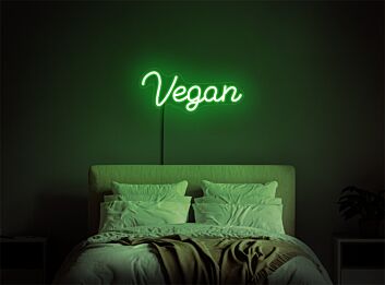 Vegan LED Neonschild als stilvolle Wanddekoration