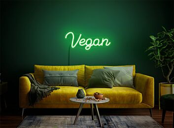 Vegan LED Neonschild als stilvolle Wanddekoration
