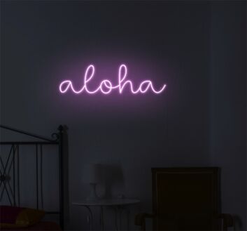 aloha LED-Neonschild Wohnzimmer Schlafzimmer