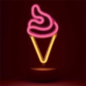 Brighten Your Space with Style: Perfect for Home Decor, Stores, and Celebrations - Wall Decor Ice Cream LED Light LED Neon Sign.