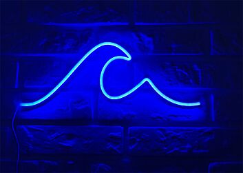 Meereswelle LED-Neonschild Wohnzimmer Bar