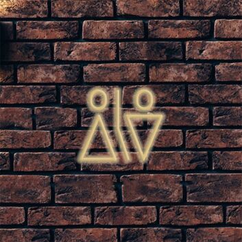 WC Piktogramm LED-Neonschild für Restaurant Bar