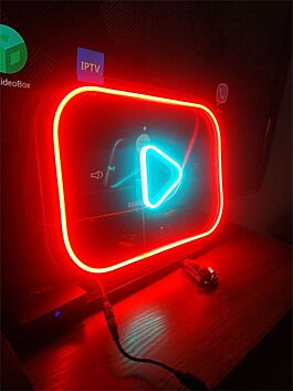 Play Symbol LED-Neonschild für Gaming und Zuhause