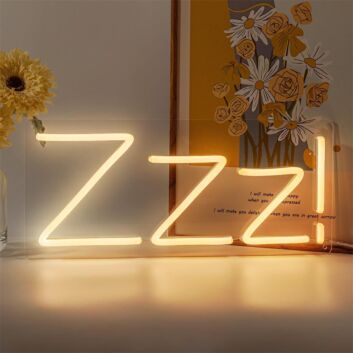 ZZZ LED Neonschild als sanfte Wanddekoration