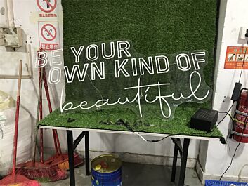 Brighten Your Space with Be Your Own Kind Of Beautiful Home Decor LED Neon Signs: Perfect for Weddings, Bars, and Office Ambiance