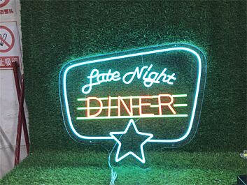 Late Night Diner LED-Neonschild für Restaurant Bar