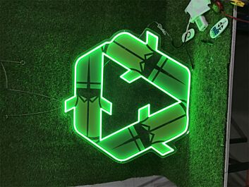 Recycling-Symbol LED-Neonschild für Büro und Geschäft