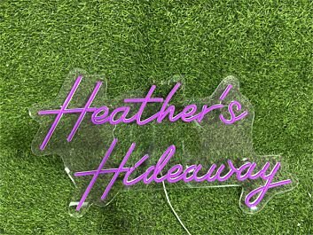 Heather&#039;s Hideaway LED-Neonschild für Bar Club