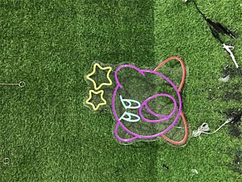 Comicfigur mit Sternen LED-Neonschild für Kinderzimmer Gamingraum