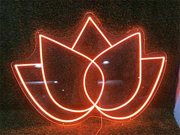 Brighten Up Any Space: Lotus Home Decor LED Neon Sign for Bars, Weddings, and Office Ambiance.
