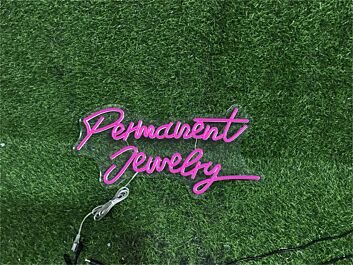 Permanent Jewelry LED-Neonschild für Schmuckgeschäft Studio