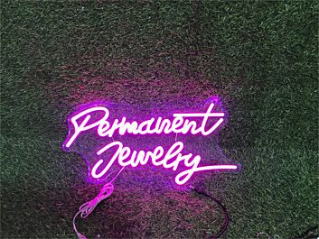 Permanent Jewelry LED-Neonschild für Schmuckgeschäft Studio