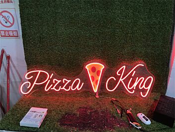 Pizza König LED Neonschild für Restaurant Imbiss