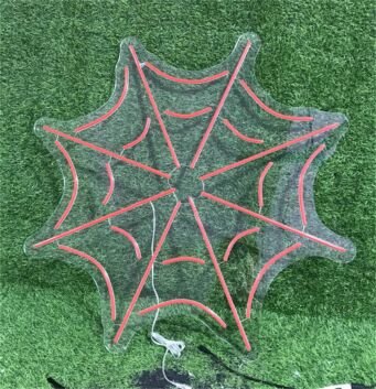 Spinnennetz LED-Neonschild für Halloween Party