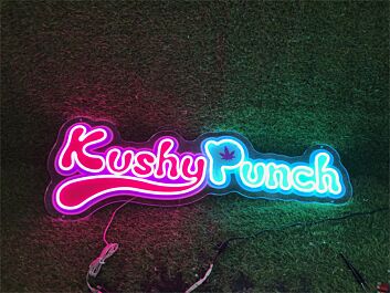 Kushy Punch LED-Neonschild für Bar Club