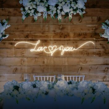 Love ♥ you LED-Neonschild Hochzeit Fotohintergrund
