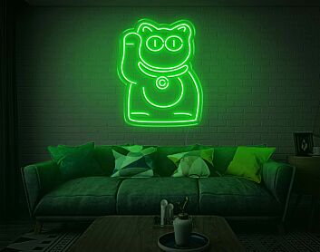Glücksbringende Winkekatze LED-Neonschild Wohnzimmer Dekoration