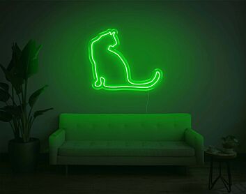 sitzende Katze LED-Neonschild für Wohnzimmer und Haustierliebhaber