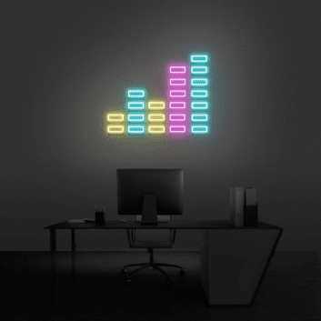 Musik Equalizer LED-Neonschild für Home Office Studio