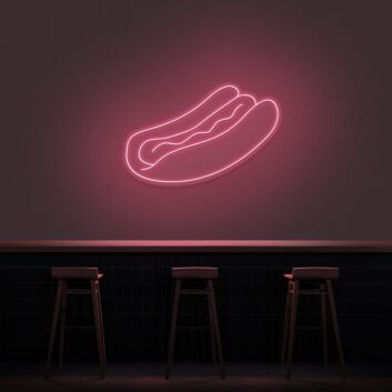 Hotdog LED-Neonschild für Imbiss und Bar