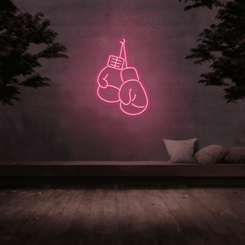 Boxhandschuhe LED-Neonschild für Fitnessstudio Sportbar