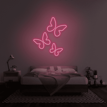 Schmetterlinge LED-Neonschild Schlafzimmer Wohnzimmer