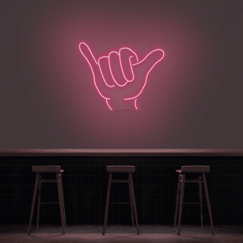 Handzeichen Shaka LED-Neonschild für Bar und Cafe