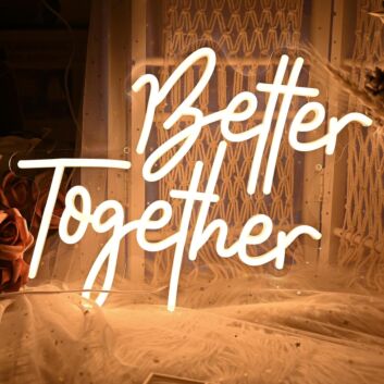 Better Together LED-Neonschild für Hochzeit Outdoor