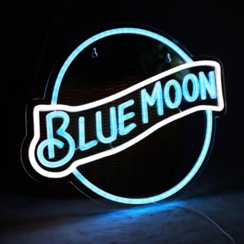 BLUE MOON LED-Neonschild für Bar und Restaurant
