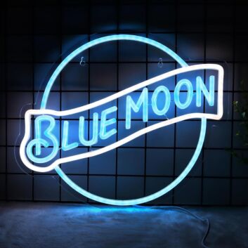 BLUE MOON LED-Neonschild für Bar und Restaurant