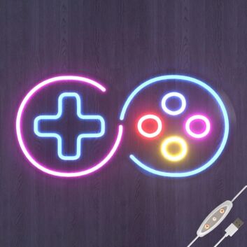 Spielcontroller Symbol LED-Neonschild für Gamingzimmer Wohnzimmer