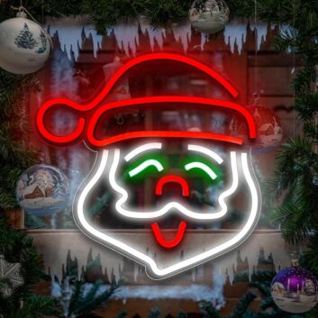 Weihnachtsmannkopf LED-Neonschild für Wohnzimmer Weihnachtsdeko