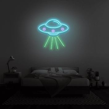 UFO LED-Neonschild für Schlafzimmer und Gamingzimmer