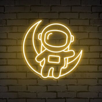 Astronaut auf Mond LED-Neonschild für Kinderzimmer Wohnzimmer