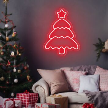 Weihnachtsbaum LED-Neonschild für Wohnzimmer und Weihnachten