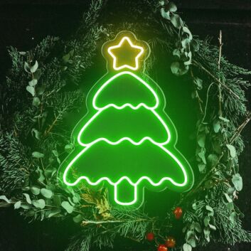 Weihnachtsbaum LED-Neonschild für Wohnzimmer und Weihnachten