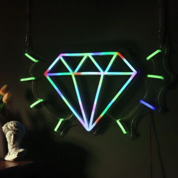 Diamant Symbol LED-Neonschild für Wohnzimmer Schaufenster
